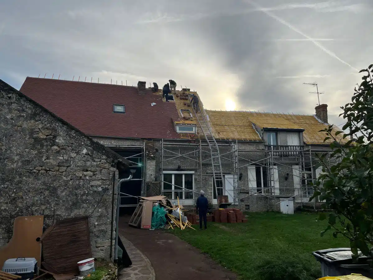 Réfection d’une couverture en tuiles plates — travaux de toiture à Malesherbes