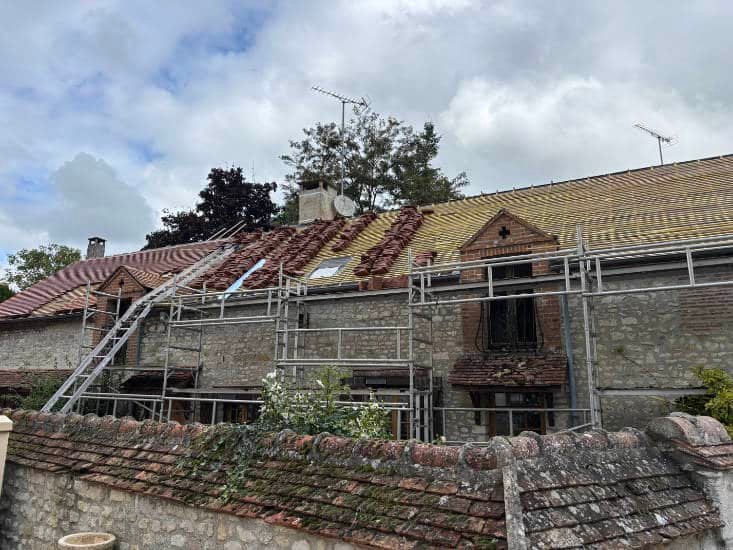rénovation de la toiture d une longère dadonville loiret sarl robert couvreur